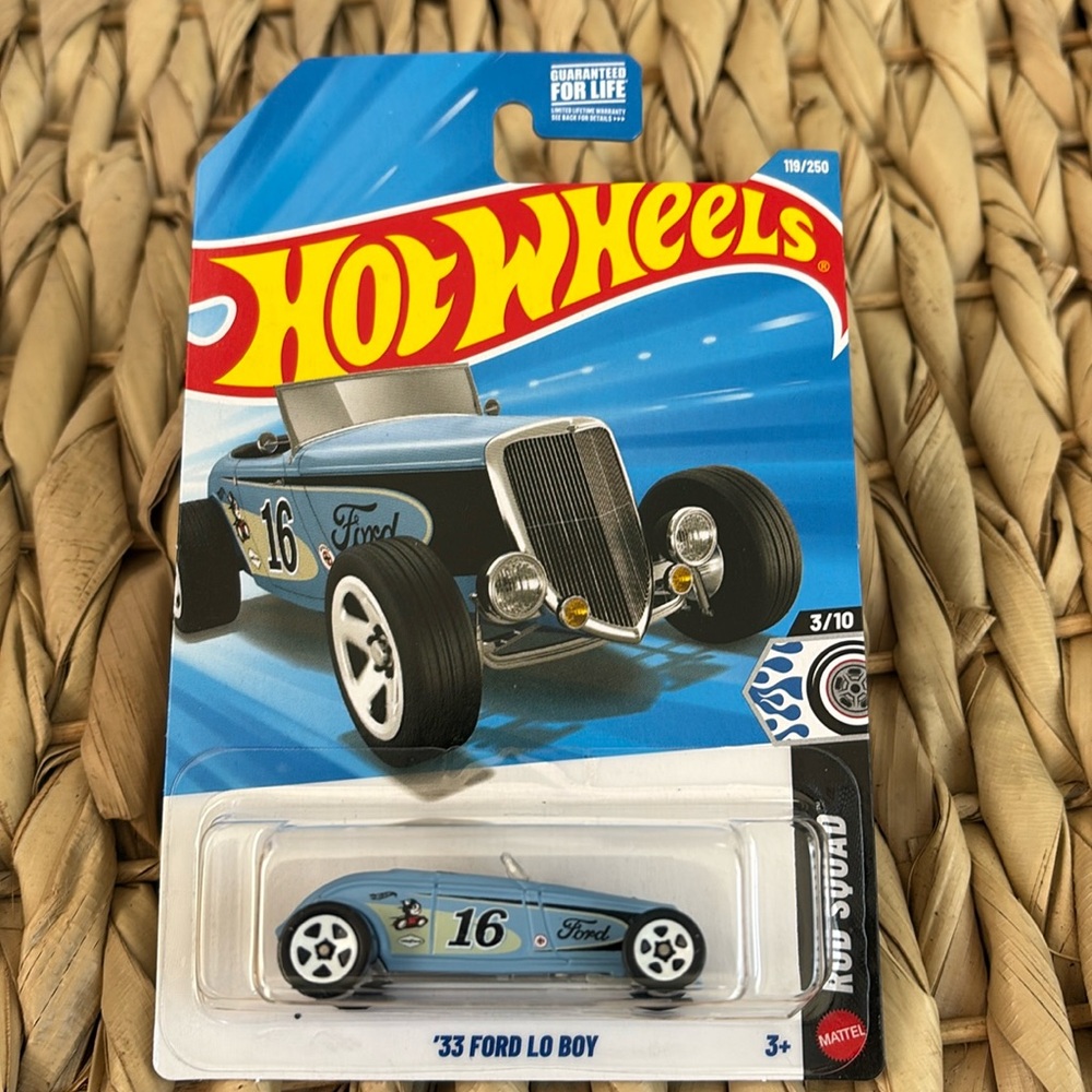 Hot Wheels 33 Ford Lo Boy 1933 Race Car Blue Racing Hot Rod Racer Hotwheels 2026